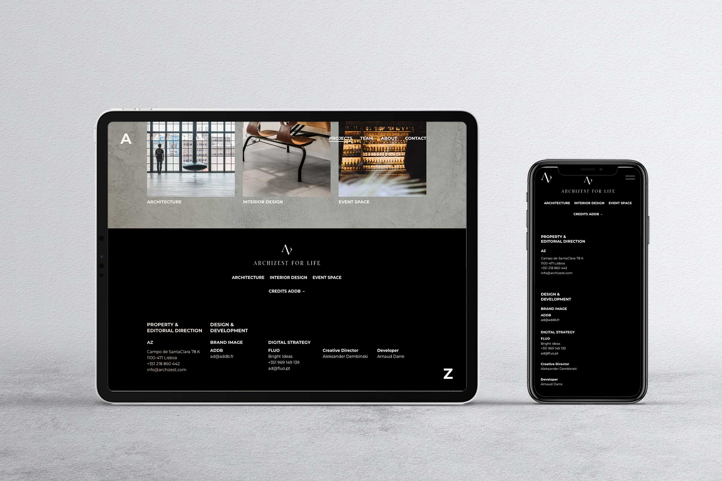 Architect firm website -credits