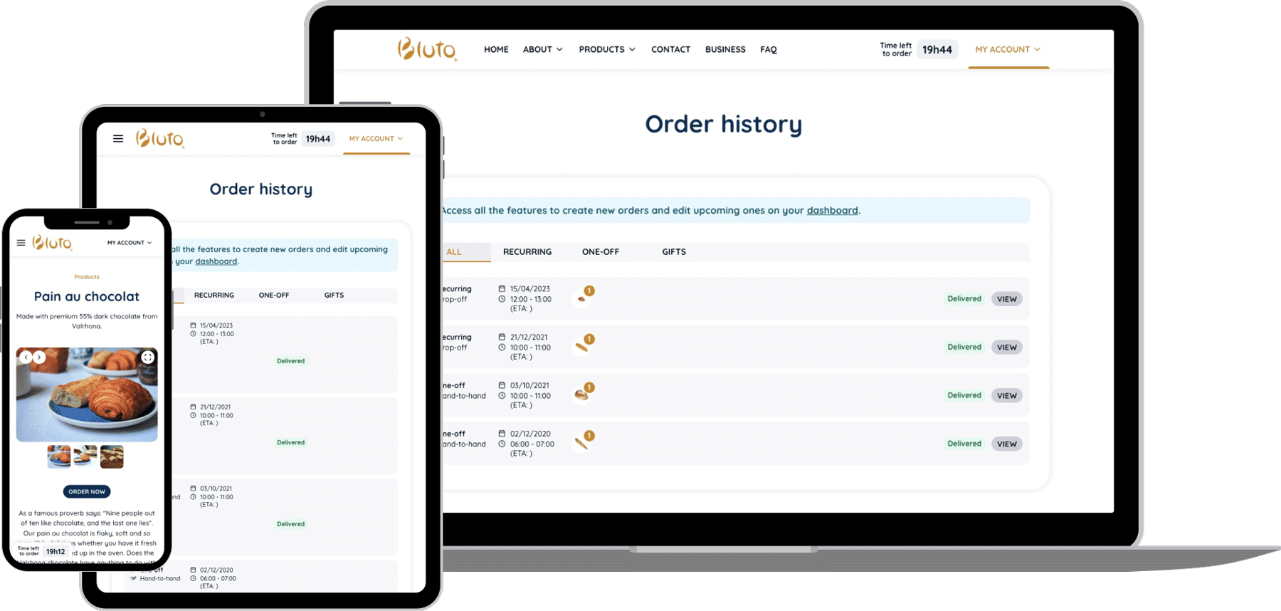 E-commerce online platform -screens-orders