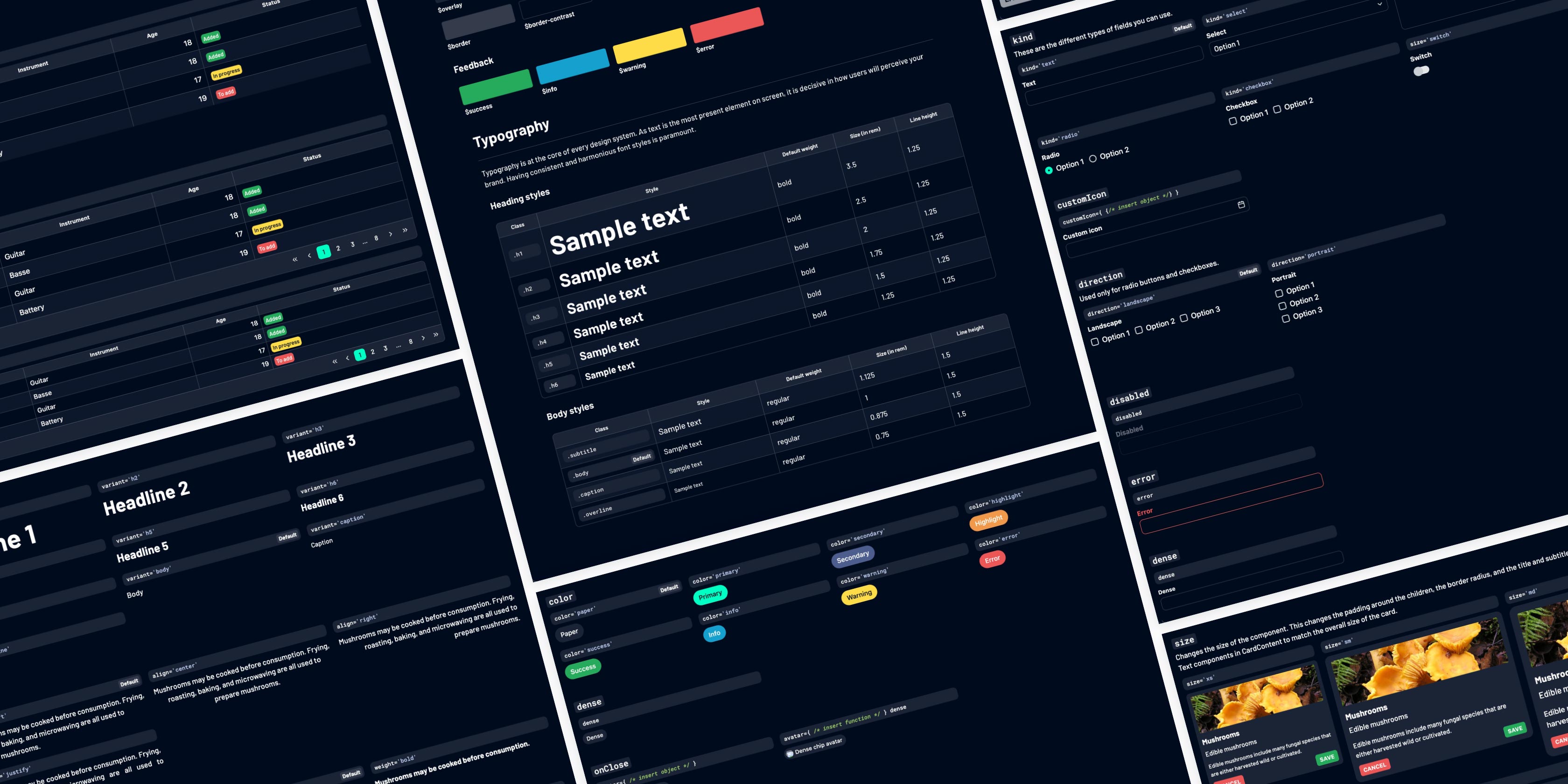 React component library mockup-cover